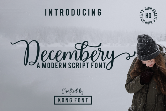 Decembery: A Modern Script for Crafty Creations