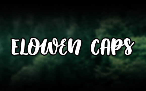 Elowen Caps: A Bold Handwritten Font for Creative Projects